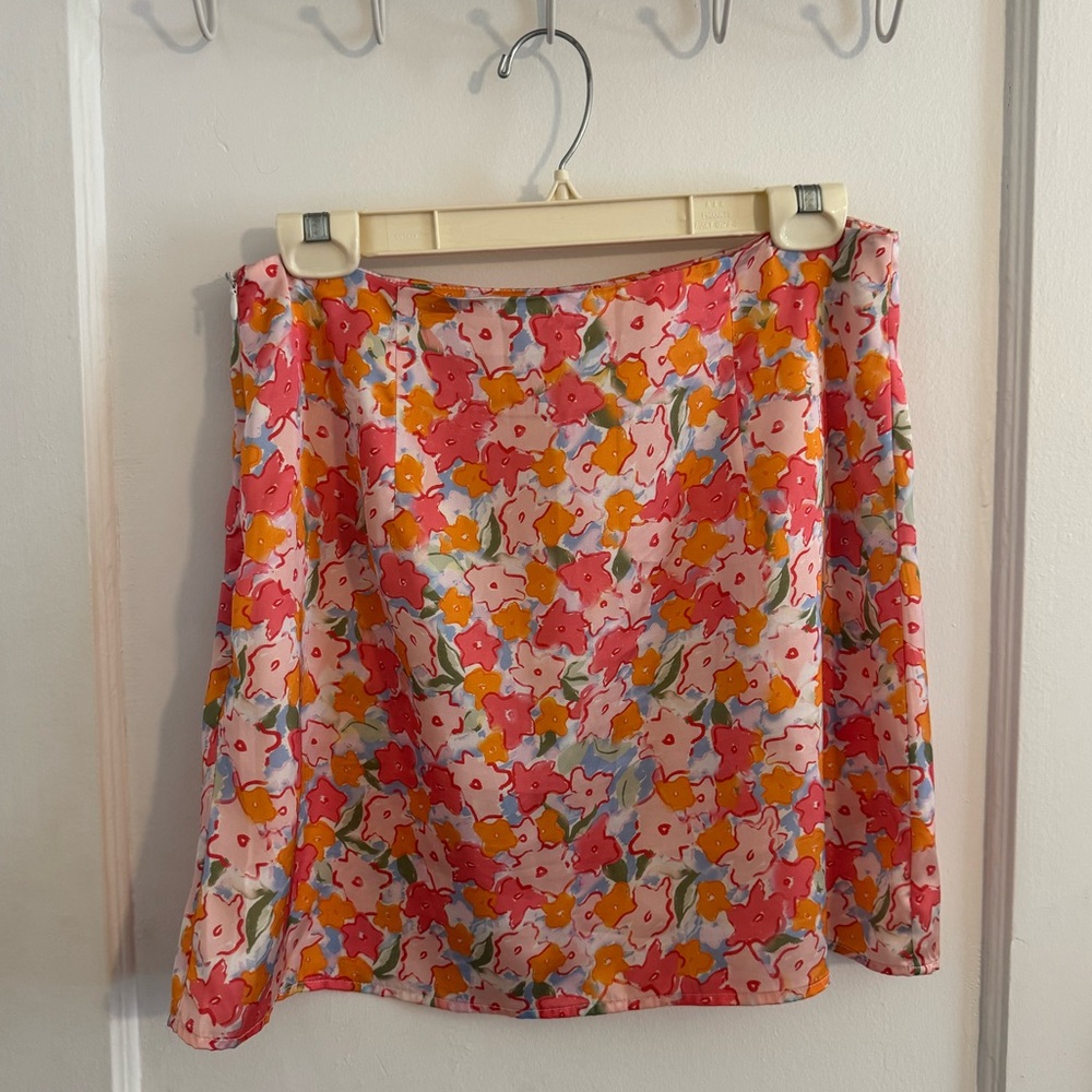 Bright Floral Mini Skirt